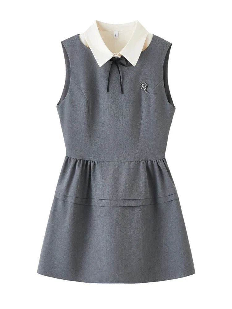 Summer Girl Detachable Collar Mini Dress