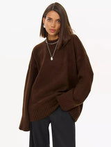 Brown Women's Oversized Cozy Sweater