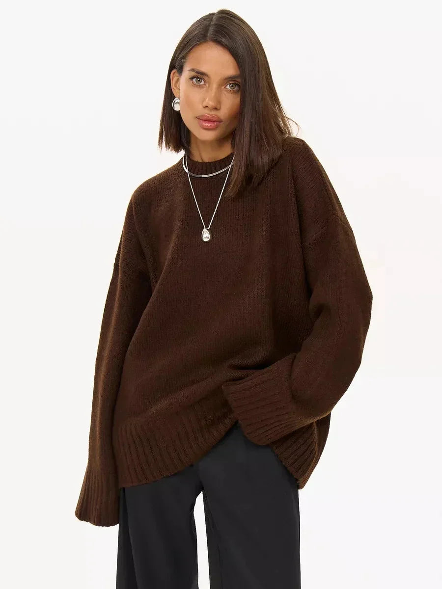 Brown Women's Oversized Cozy Sweater