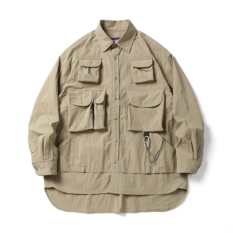 Multi-pocket Loose Cargo Shirt