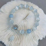 Vintage Mondstein Kristall Blau Armband