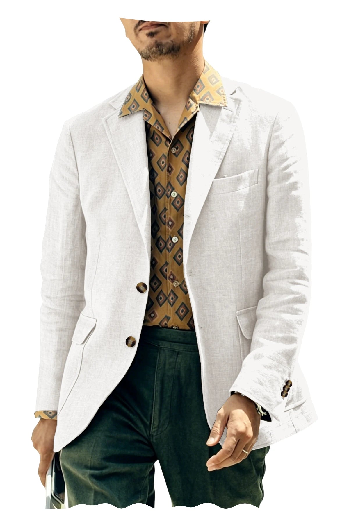 Italian Men Linen Suit Jacket