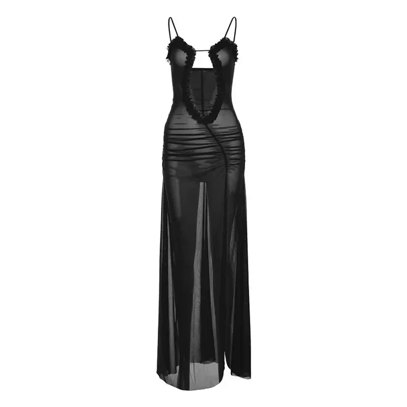 Deep Plunge Maxi Dress
