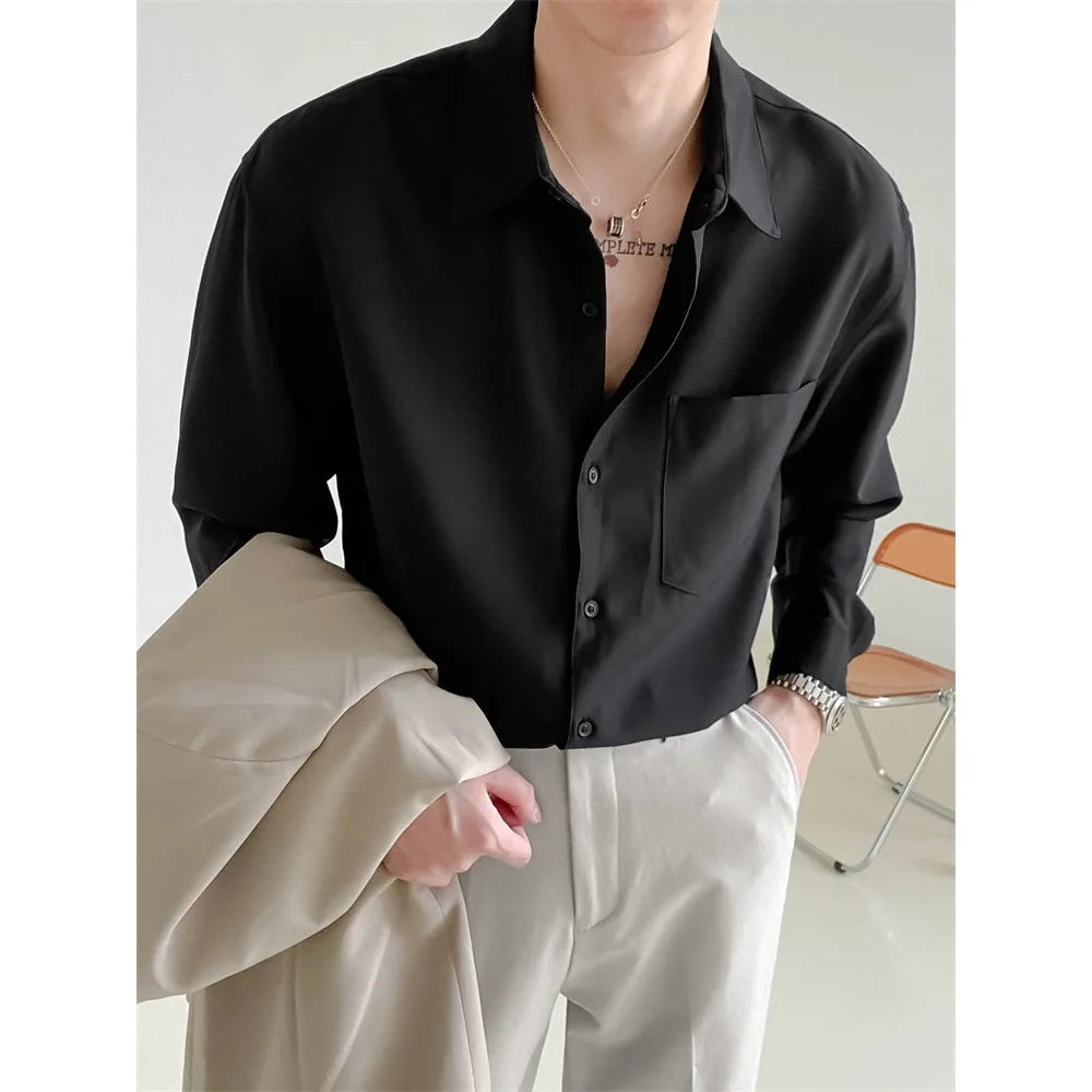 Old Money Long Sleeve Korean Shirt