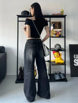 Acubi Black Vintage High Waist Jeans
