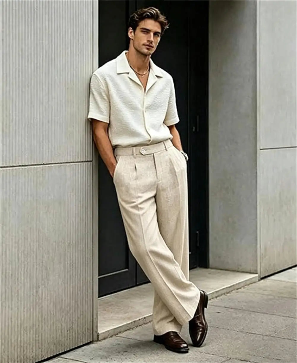 Linen Casual Dress Pants Old Money