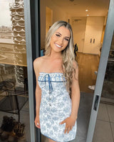 Floral Print Vintage Mini Dress