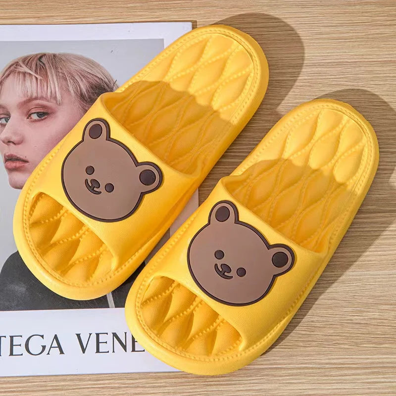 Summer Cartoon Bear Indoor Slippers