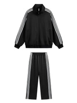 Striped Two-pieces Tracksuit Set
