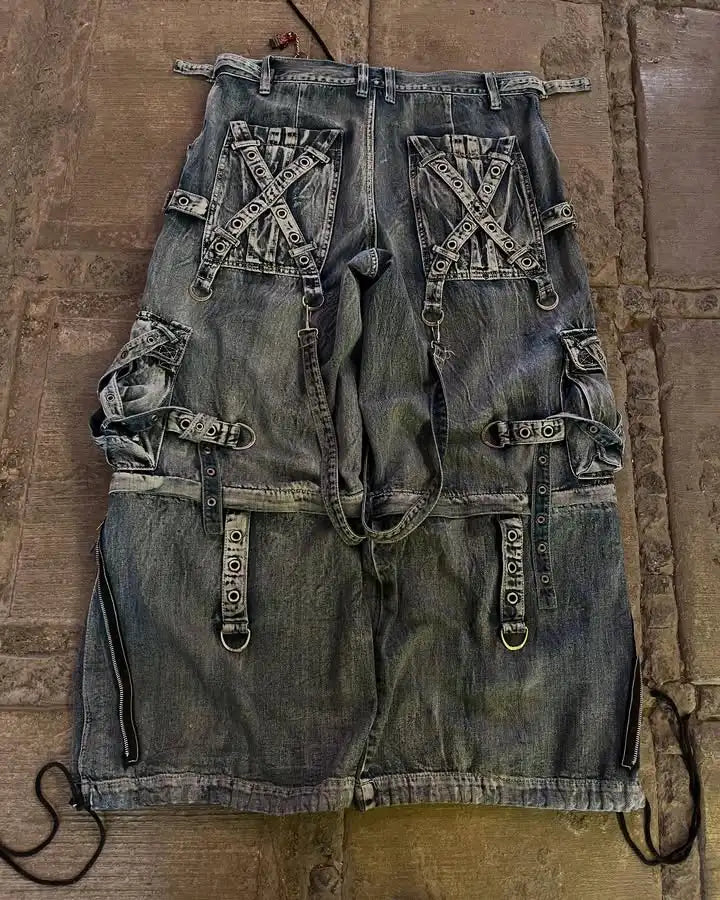 Retro Baggy Low Rise Cargo Jeans