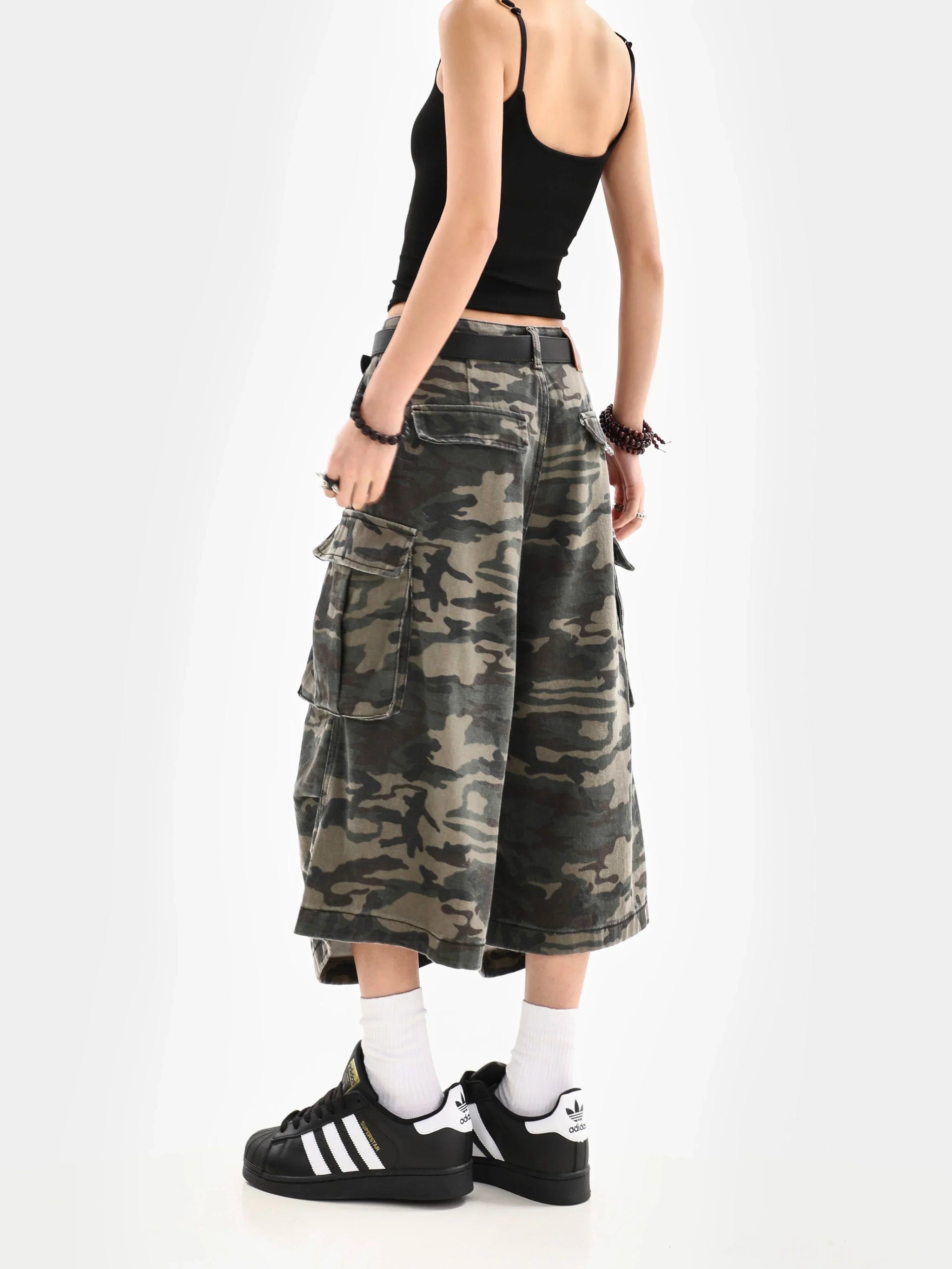 Camouflage Y2K Cargo Jorts