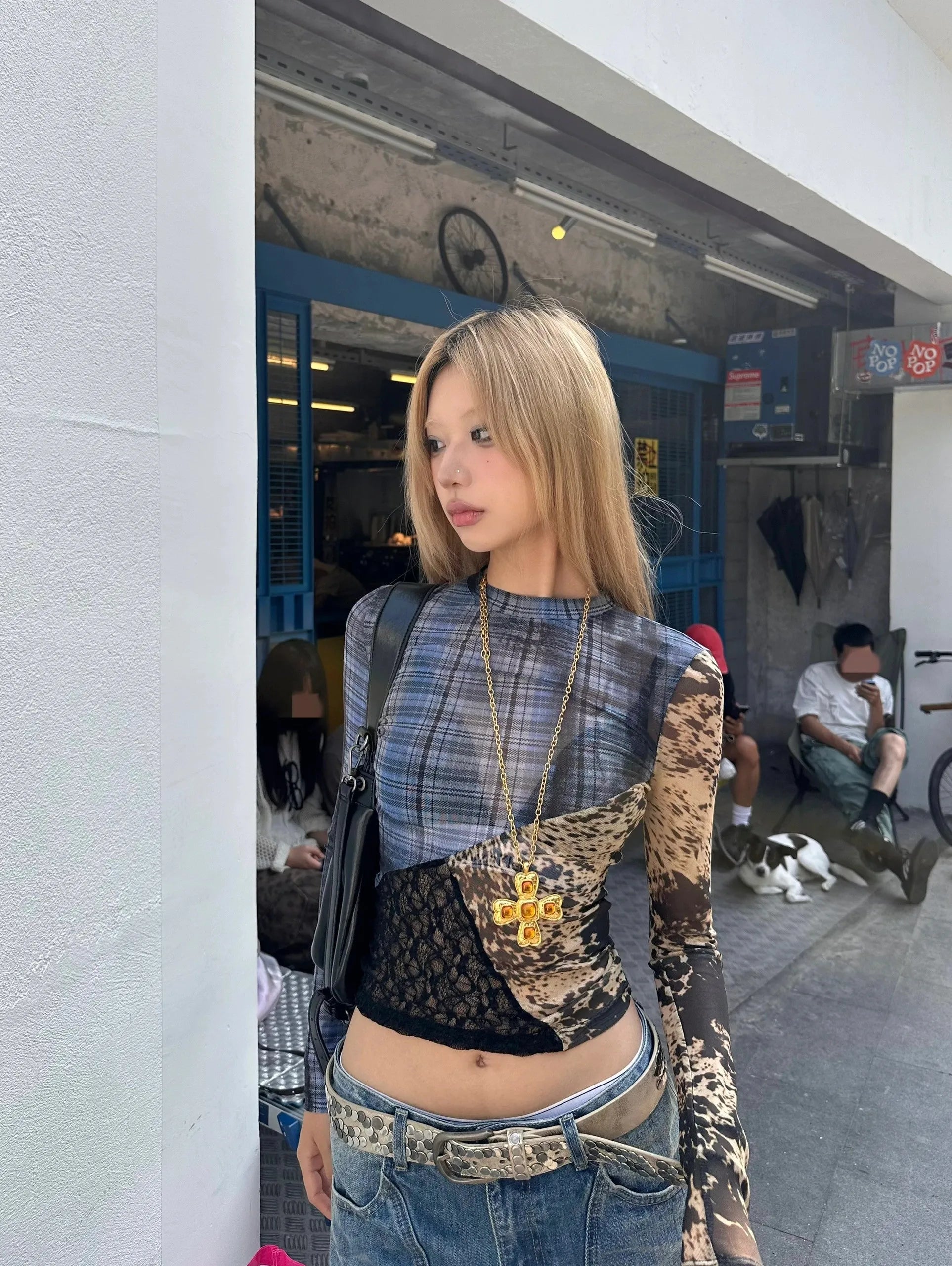 Vintage Lace Patchwork Irregular T-Shirt