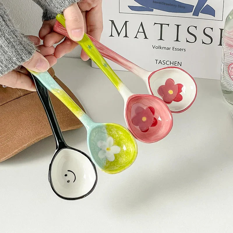 Ceramic Flower Spoon