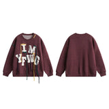 Luxury Alphabet Embroidered Knit Oversize Sweater