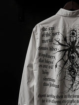 Gothic White Skull Y2K Long Sleeve Shirt