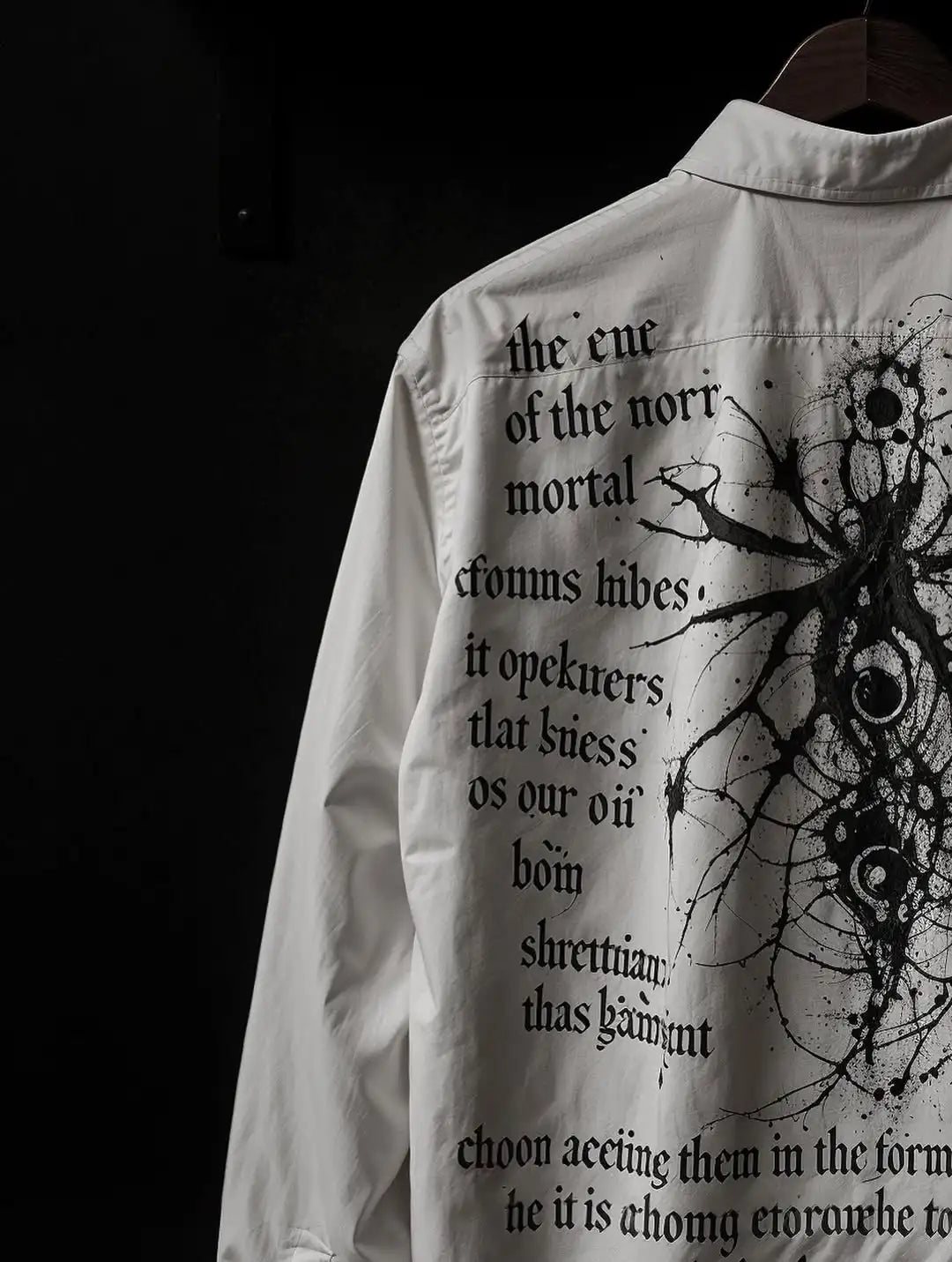Gothic White Skull Y2K Long Sleeve Shirt