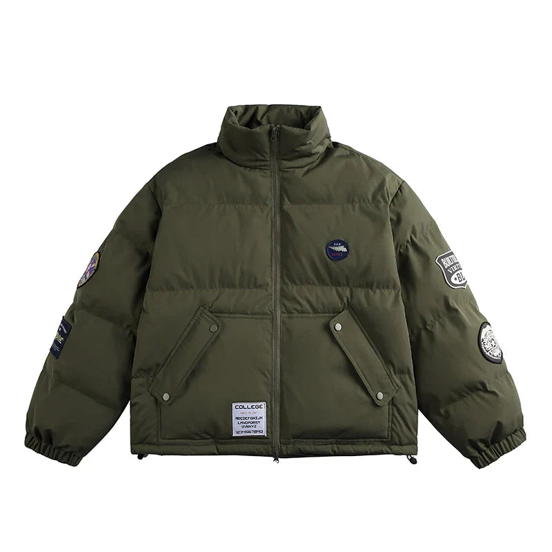 Embroidered Thicken Warm Padded Jacket