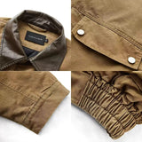 Cyberpunk Leather Collar Buttons Denim Jacket