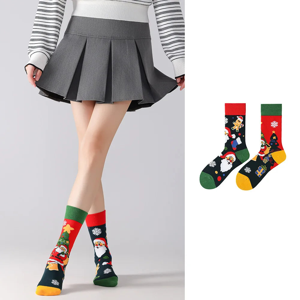 Mismatched Cotton Funny Colorful Socks