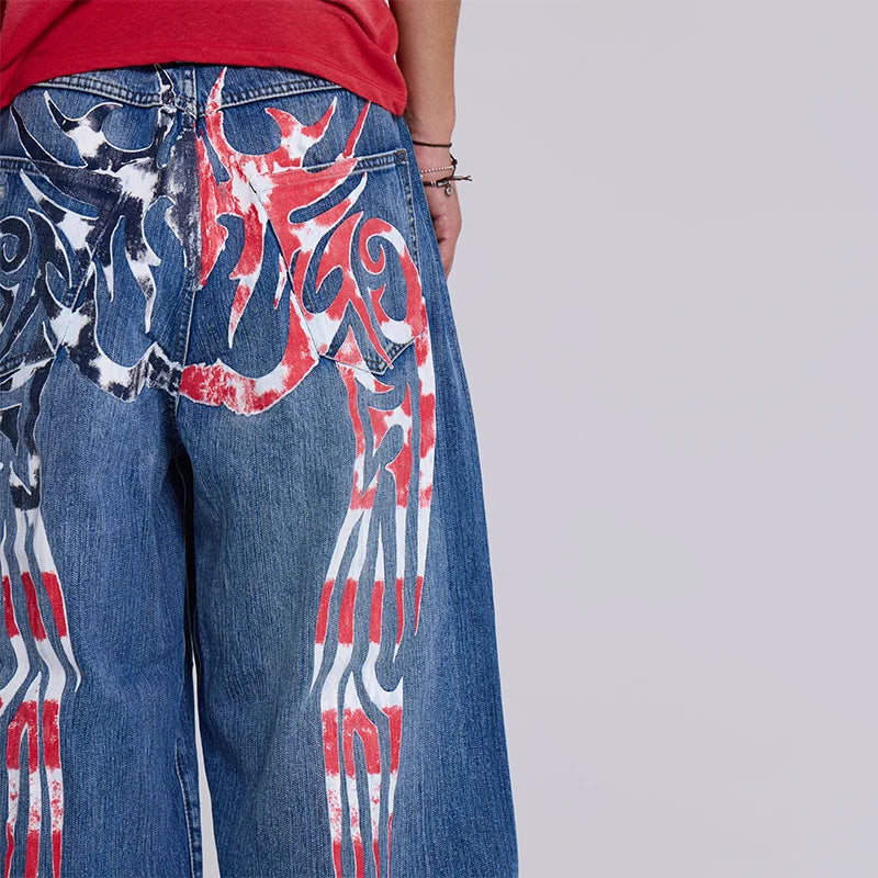 Vintage Wings High Waisted Jeans