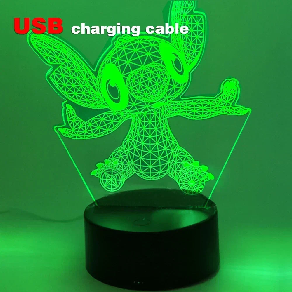 Led Cute Touch Lamp Anime Stitch