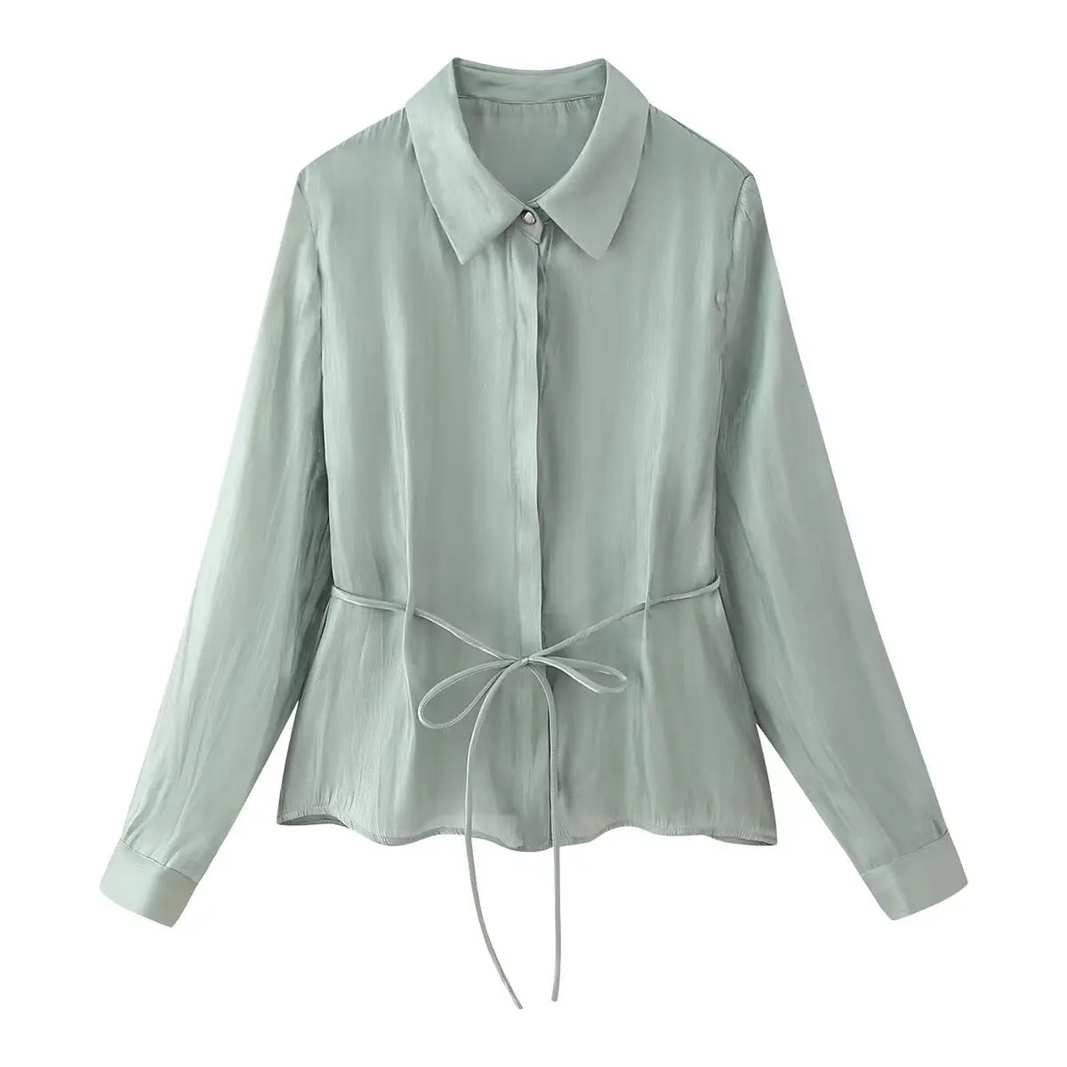 Single Breasted Semi-Sheer Vintage Blouse