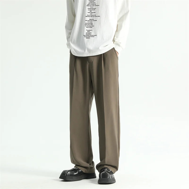 Comfortable Black Loose Korean Pants