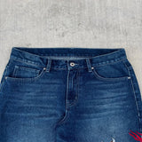 Dark Blue Dragon Graffiti Jeans