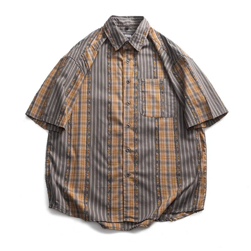 Plaid Striped Loose Shirt