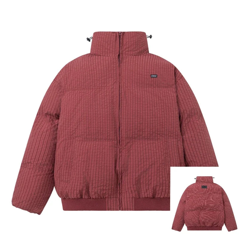 Plaid Thick Winter Padded Puffer Jacket