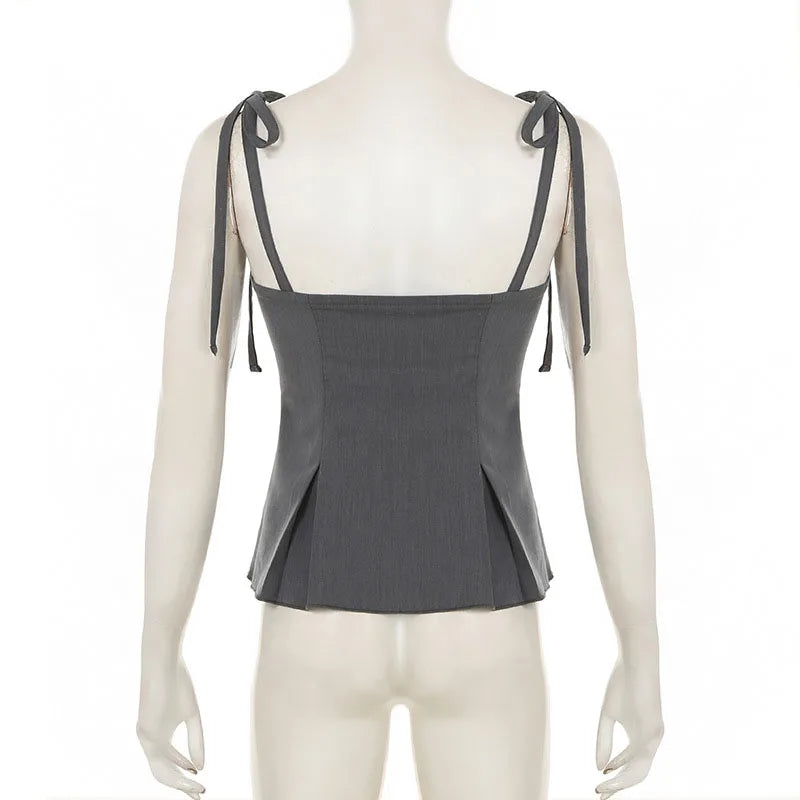 Acubi Lace Bow Corset Top