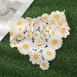 Knitted Handmade Daisy Triangle Headband