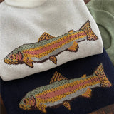 Y2K Damen Pullover mit Fisch-Print
