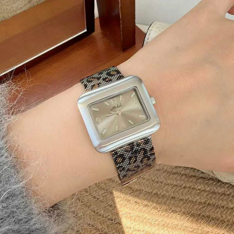 Leopard Print Strap Women's Watch
