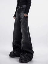 Washed Black Flare Jeans