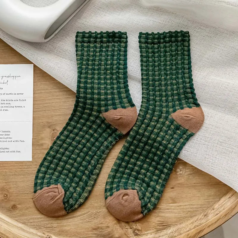 Plaid Retro Thick Socks