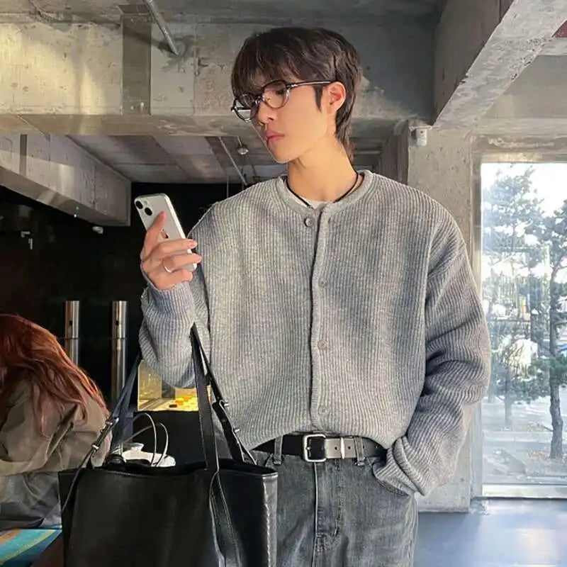 Knitted Korean Style Loose Cardigan