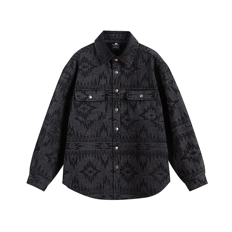 Camisa Jacquard Lavada Vintage