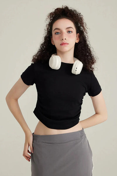 Acubi Basic Color Crop Top