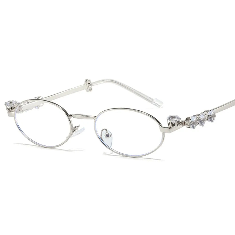 Bling Rhinestone Oval Sunglasses