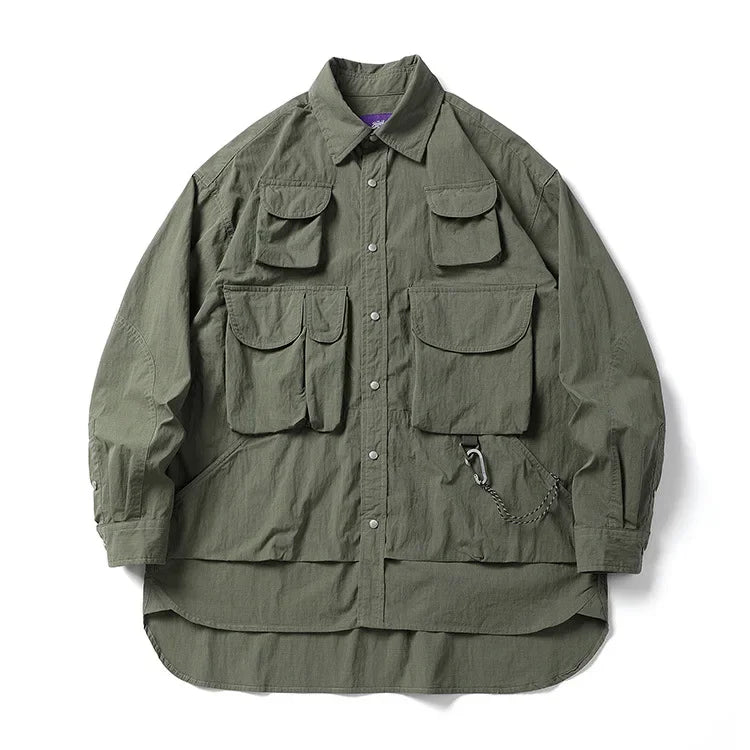 Multi-pocket Loose Cargo Shirt