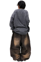 Black Punk Baggy Low Waisted Jeans
