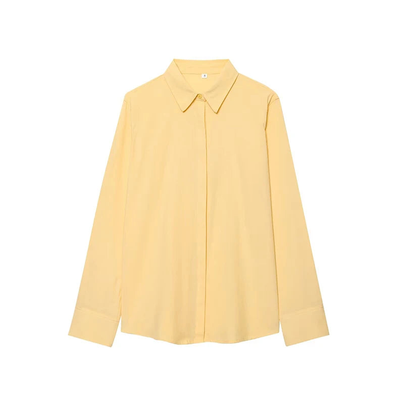 Women Single Breasted Casual Vintage Blouse