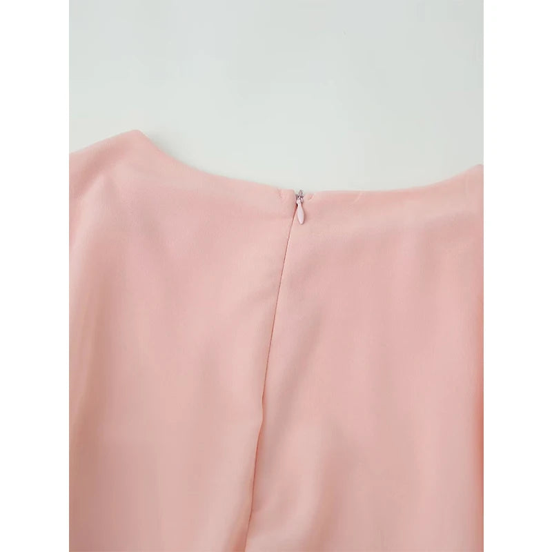 Women Cape Pink Maxi Dresses