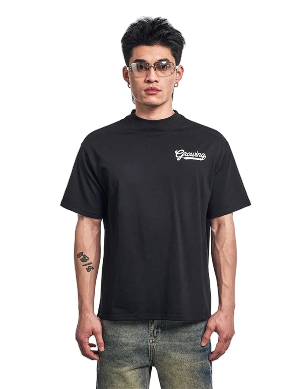 Casual Beaded Print T-Shirt