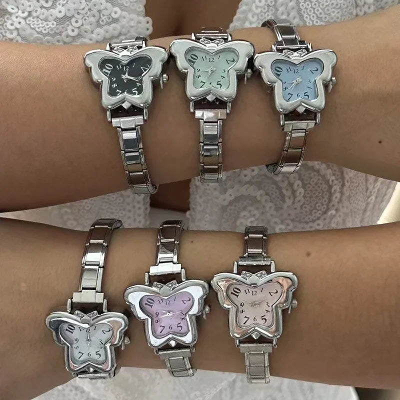 Italian Stainless Butterfly Watch