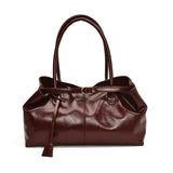 Corporate Girl Shiny Leather Shoulder Bag