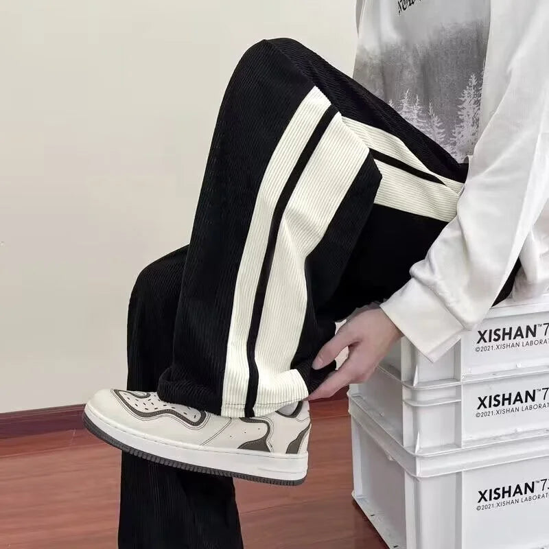 Comfy Lazy Boy Striped Corduroy Pants