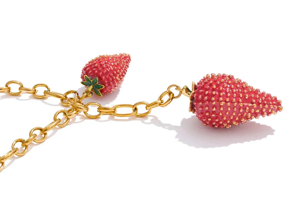 Coquette Strawberry Love Necklace