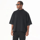 Heavyweight Distressed Oversized Cropped T-Shirt